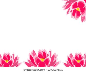 Lily flower background frame