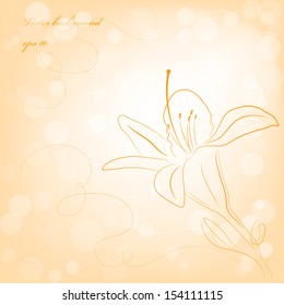 Lily flower background. Vector. eps 10