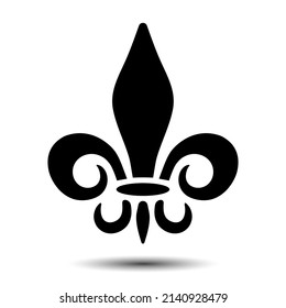 lily flower heraldic symbol, vector illustration 