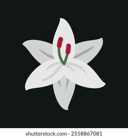 Lily flower icon features a clean and versatile style, perfect for representing beauty and sophistication in both print and digital media