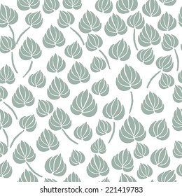lily flower leaf seamless pattern