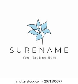 lily flower logo inspiration vector icon illustration