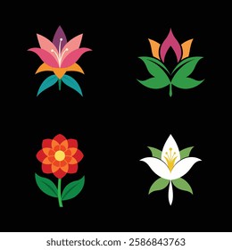 Lily Flower Symbolism logo vactor
