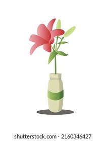 Lily or Flower in vase clipart in high resolution and for many type of use.