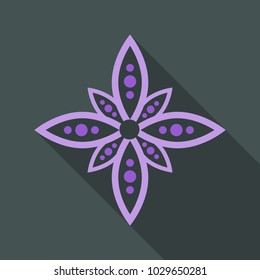 Lily flower vector illustration isolated on white background.