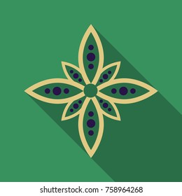Lily flower vector illustration isolated on white background.