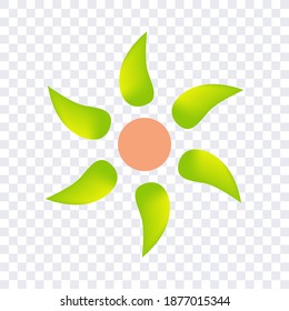 logotipo aislado del vector de flor de lirio