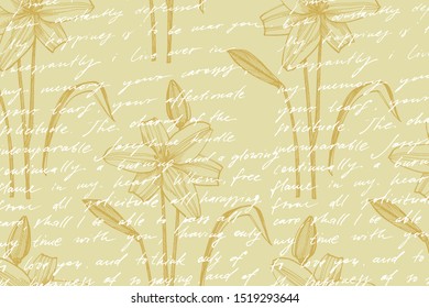 Lily flowers. Botanical illustration. Good for cosmetics, medicine, treating, aromatherapy, nursing, package design, field bouquet Hand drawn wild hay flowers