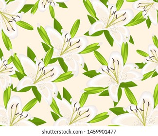 Lily flowers decorative banner background
