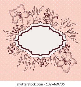 lily flowers decorative victorian frame