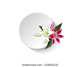 Lily flowers frame