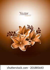 Lily Flowers Illustration.
