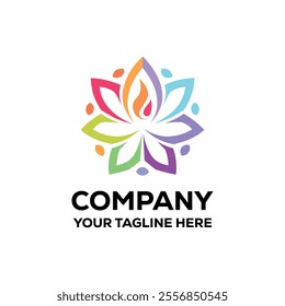Lily Flowers Logo Design Template,