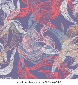 Lily flowers pattern