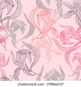 Lily flowers pattern