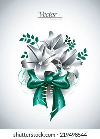 Lily Flowers in a Ribbon.