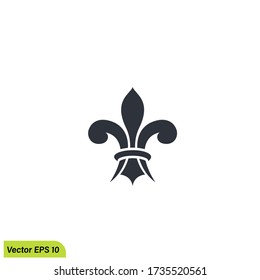 lily heraldic emblem icon, vector illustration, design element eps 10
