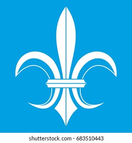 Lily heraldic emblem icon white