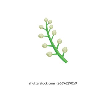 Icono de lirio 3D Ilustración Render