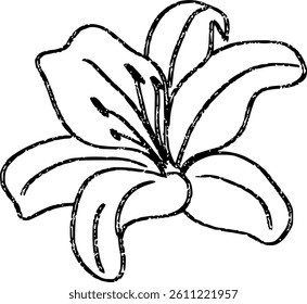 lily icon hand drawn illustration vector