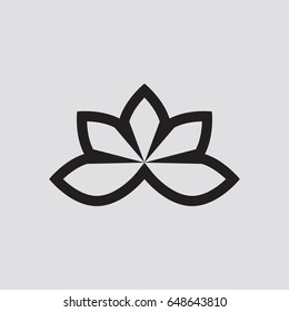 Lily icon info graphic isolated on grey background.Vector illustration.