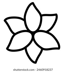 lily icon line vector illustration
