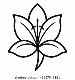 Lily icon outline icon on white background