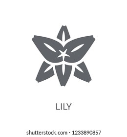 Lily icon. Trendy Lily logo concept on white background from Nature collection. Suitable for use on web apps, mobile apps and print media.