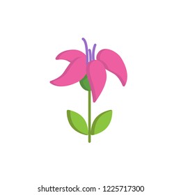 lily icon vector. flower flat icon