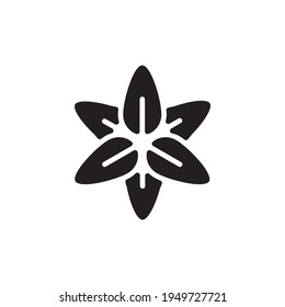 Liliensymbol in Vektorgrafik. Logotyp
