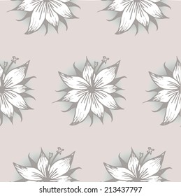 lily ink seamless pattern