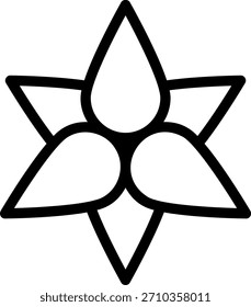 Vector de ilustración de icono de línea de lirio