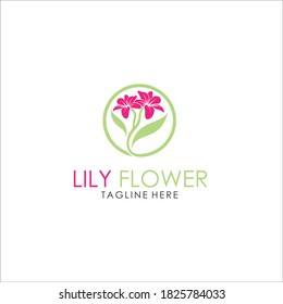 Lily logo design icon silhouette