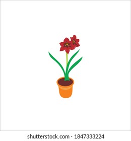 lily nature logo design silhouette icon vector