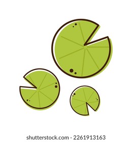 Icono de la almohadilla de Lily. El vector de dibujos animados Lily sobre fondo blanco.