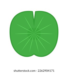 Lilienpolster-Symbol. Lilienkartoon, Vektorgrafik auf weißem Hintergrund.