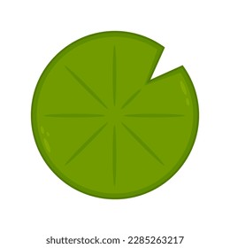 Lily pad icon. Lily cartoon vector on white background.