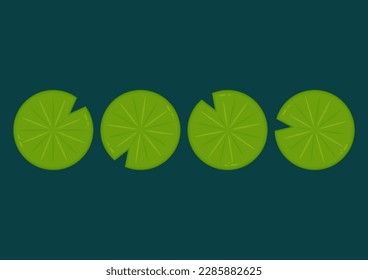 Lily pad icon. Lily cartoon vector isolated vector.