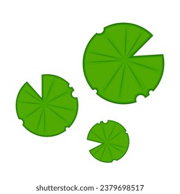 Lily pad icon. Lily cartoon vector on white background.