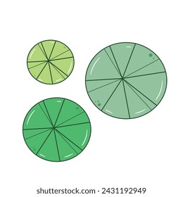Icono de Lily Pad. Vector de dibujos animados de lirio sobre fondo blanco.