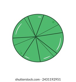 Lily pad icon. Lily cartoon vector on white background.