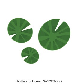 Lily pad icon. Lily cartoon vector on white background.