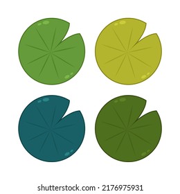 Lily pad. Lotus leaf vector. Lotus leaf logo design.