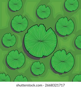 Lilie-Pad-Muster, Symbol, Illustrationshintergrund