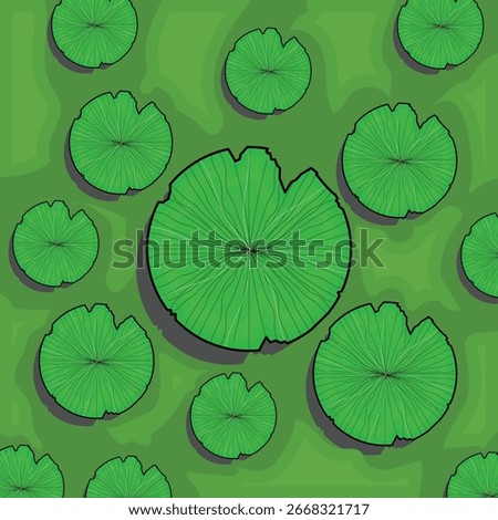 lily pad pattern icon illustration background