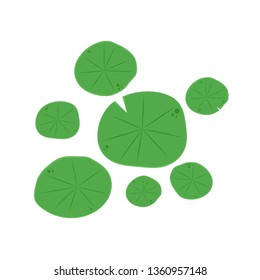 Lily Pad Pattern. Lily Pad On White Background. Wallpaper.