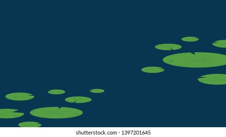 Lily pad pattern vector. Lily pad symbol. wallpaper. free space for text. background. blank.