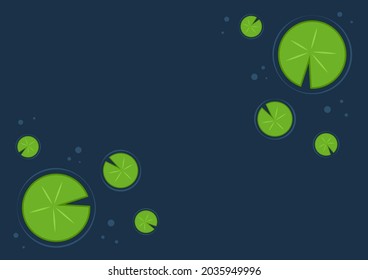 Lily pad pattern vector. Lily pad symbol. wallpaper. free space for text. background. blank.