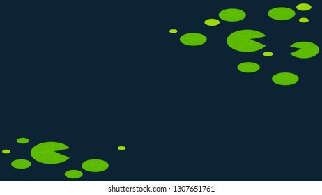 Lily pad pattern vector. wallpaper. free space for text. background.