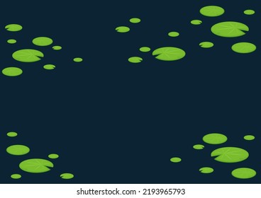 Lily pad pattern vector. wallpaper. free space for text. background.